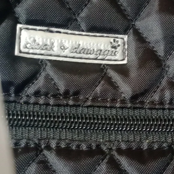 Cloak & Dawggie Medium Diamond Quilt Dog Carrier Purse Black